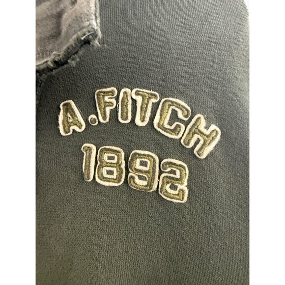 Abercrombie & Fitch Sweatshirt Mens Size XL Olive Green Distressed Grunge (READ) - Picture 5 of 13